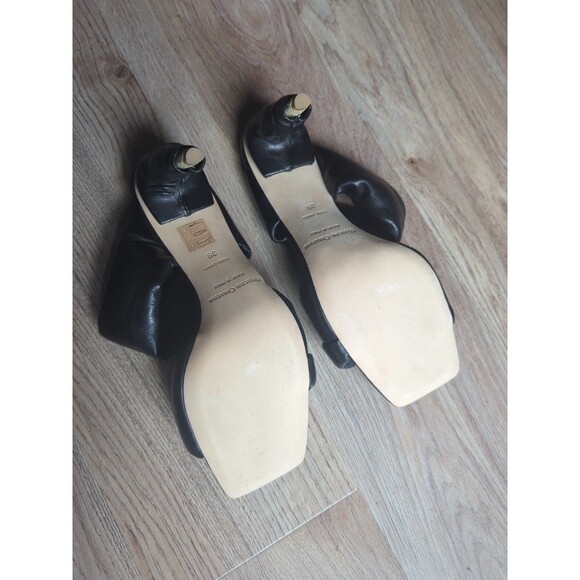 Officine Creative Padded Black Leather Covered Heel Slip On - Picture 14 of 16